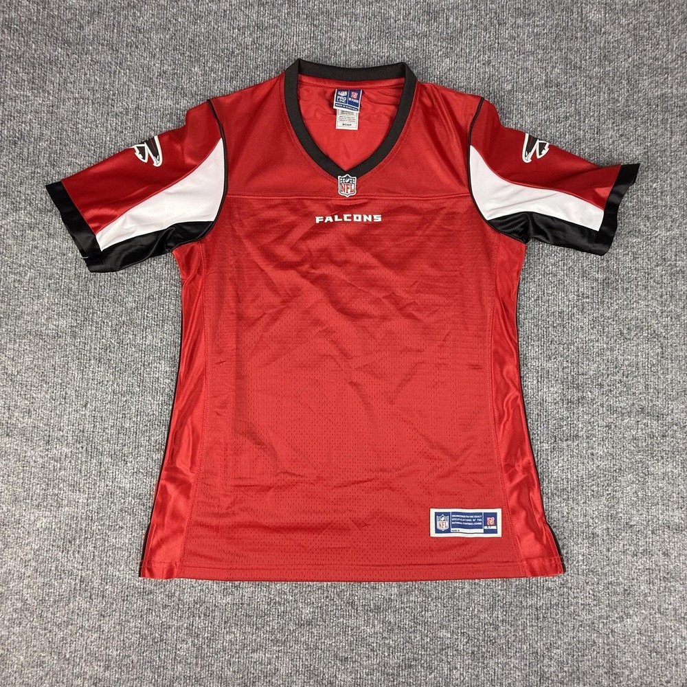 Atlanta Falcons Jersey Womens Small Red NFL Football V Neck NFL Pro Line